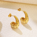 Salve Zirconia Studded Contemporary Earrings