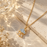 Pale Blue Raining Cloud Pendant