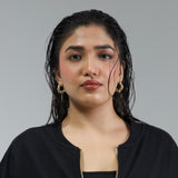 Salve Twisted CZ Chunky Gold Hoops