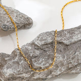 Salve Rectangle Box Chain Link Necklace