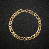 Salve Men Gold Figaro Chain Bracelet for Men