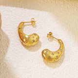 Salve Zirconia Studded Contemporary Earrings
