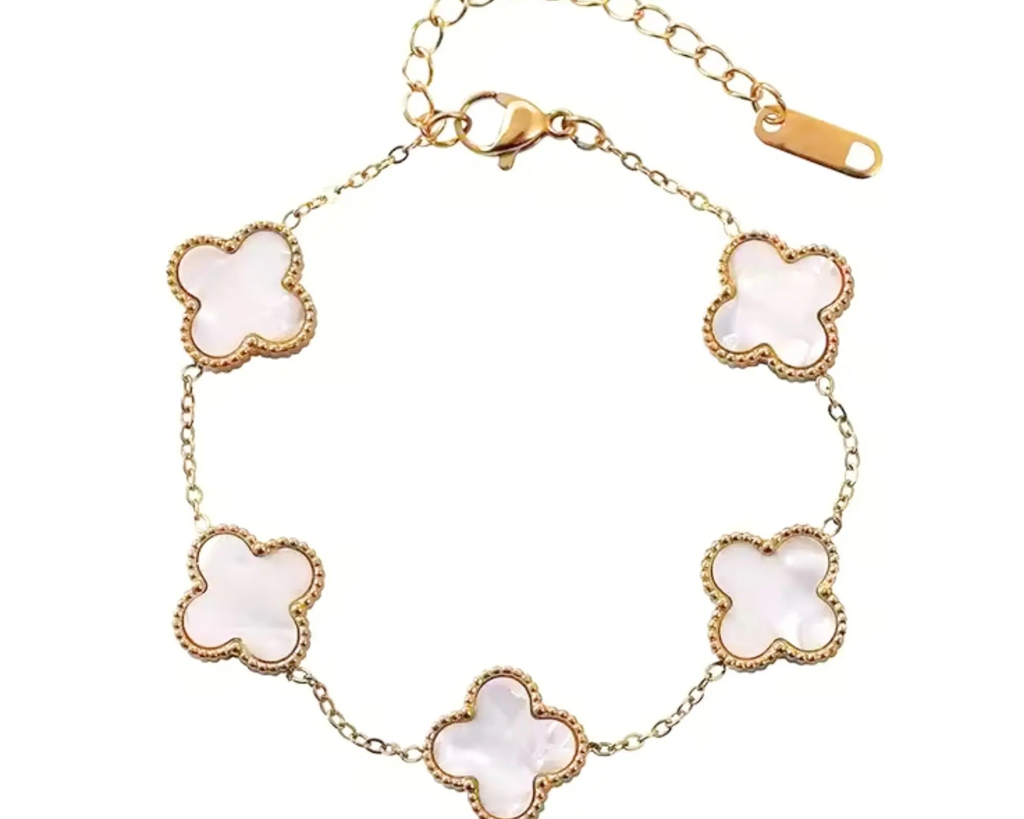 Salve White Clover Chain Bracelet for Women - Salve
