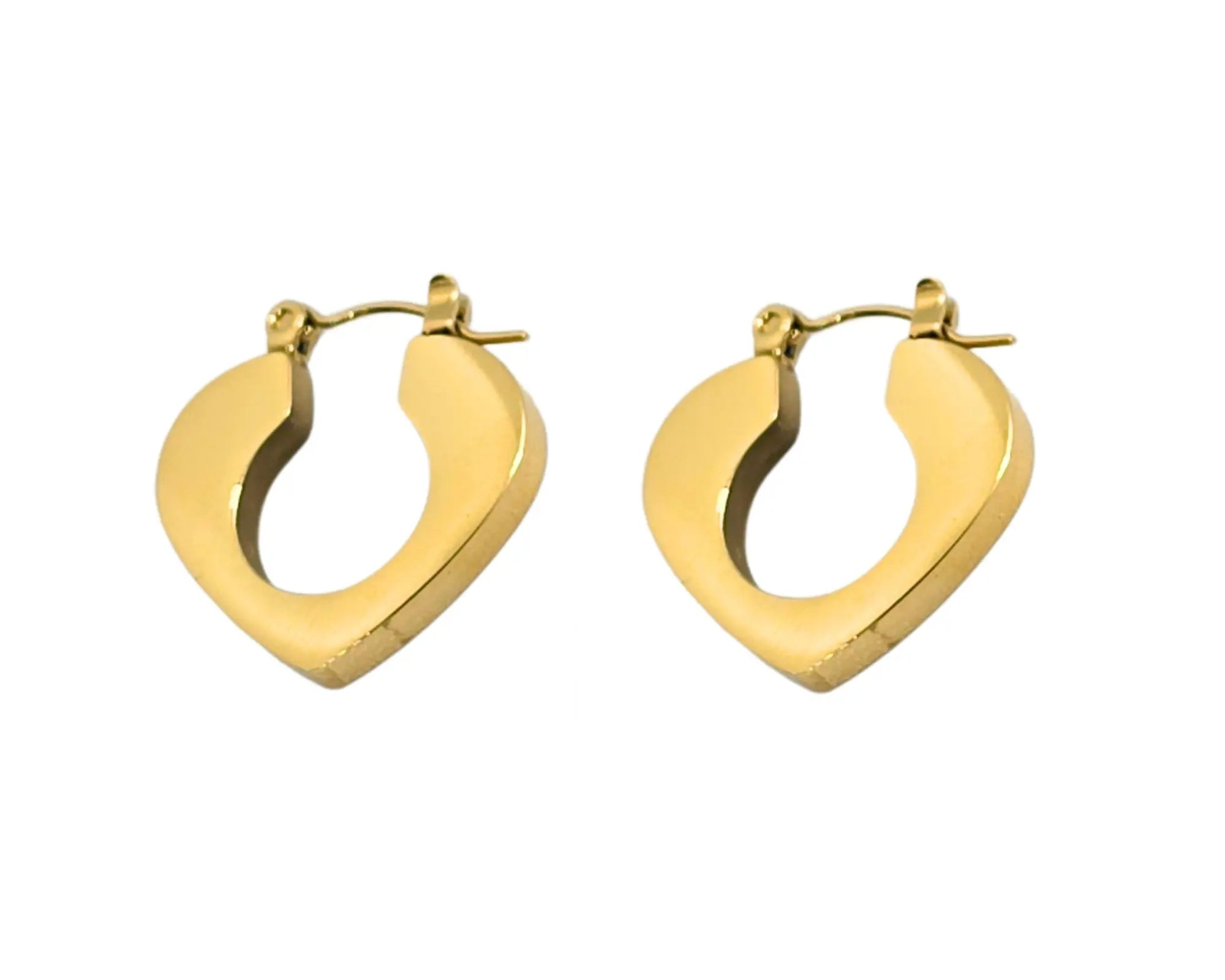 Salve Contemporary Gold-Toned Hoops - Salve