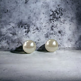 Salve 13MM Faux Pearl Stud Earrings