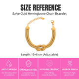 Salve Herringbone Knotted Gold Bracelet