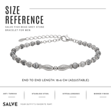 Twin Fish Grey Bracelet for Men by SALVE featuring a stylish, braided grey leather design with silver fish-shaped accents.