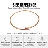 Salve Rose Gold Hasli Nail Choker Necklace for Women