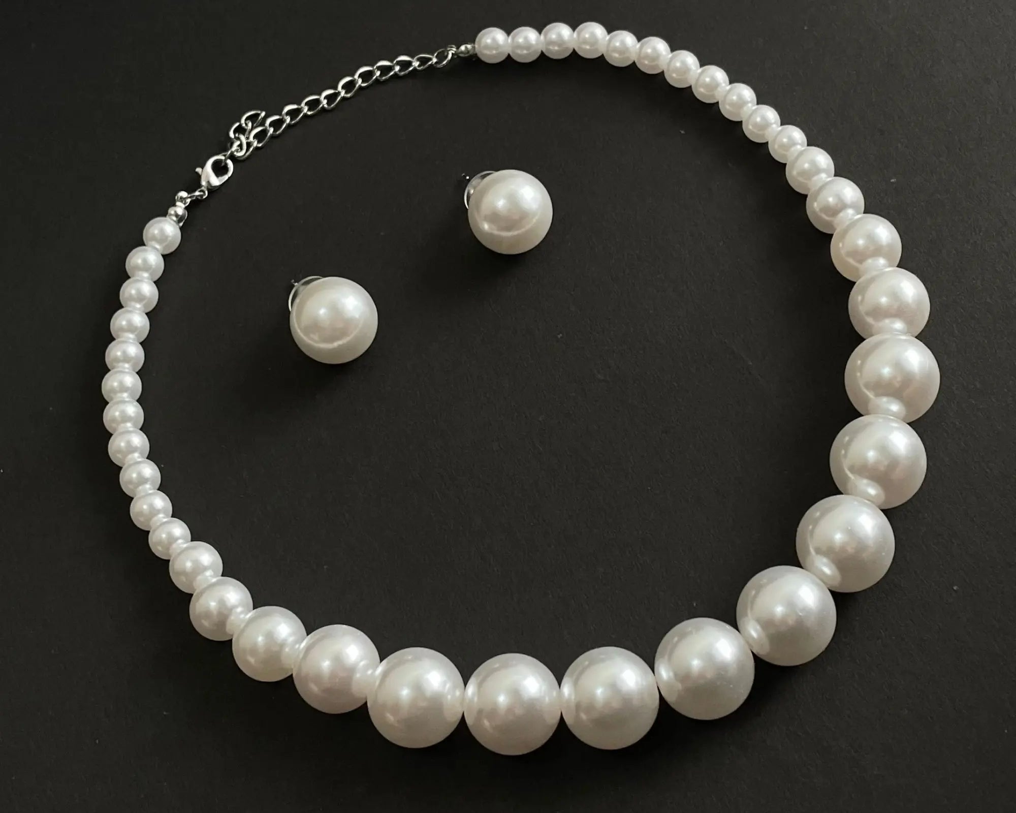 Salve Faux Pearl Studs & Necklace Set - Salve