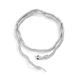 Salve Serpent Multi Styling Silver Bendable Snake Choker Necklace Bracelet