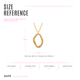 Abstract Gold-toned Pendant Necklace
