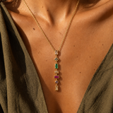 7 Stone Multi-Color Pendant
