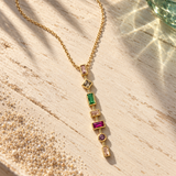 7 Stone Multi-Color Pendant