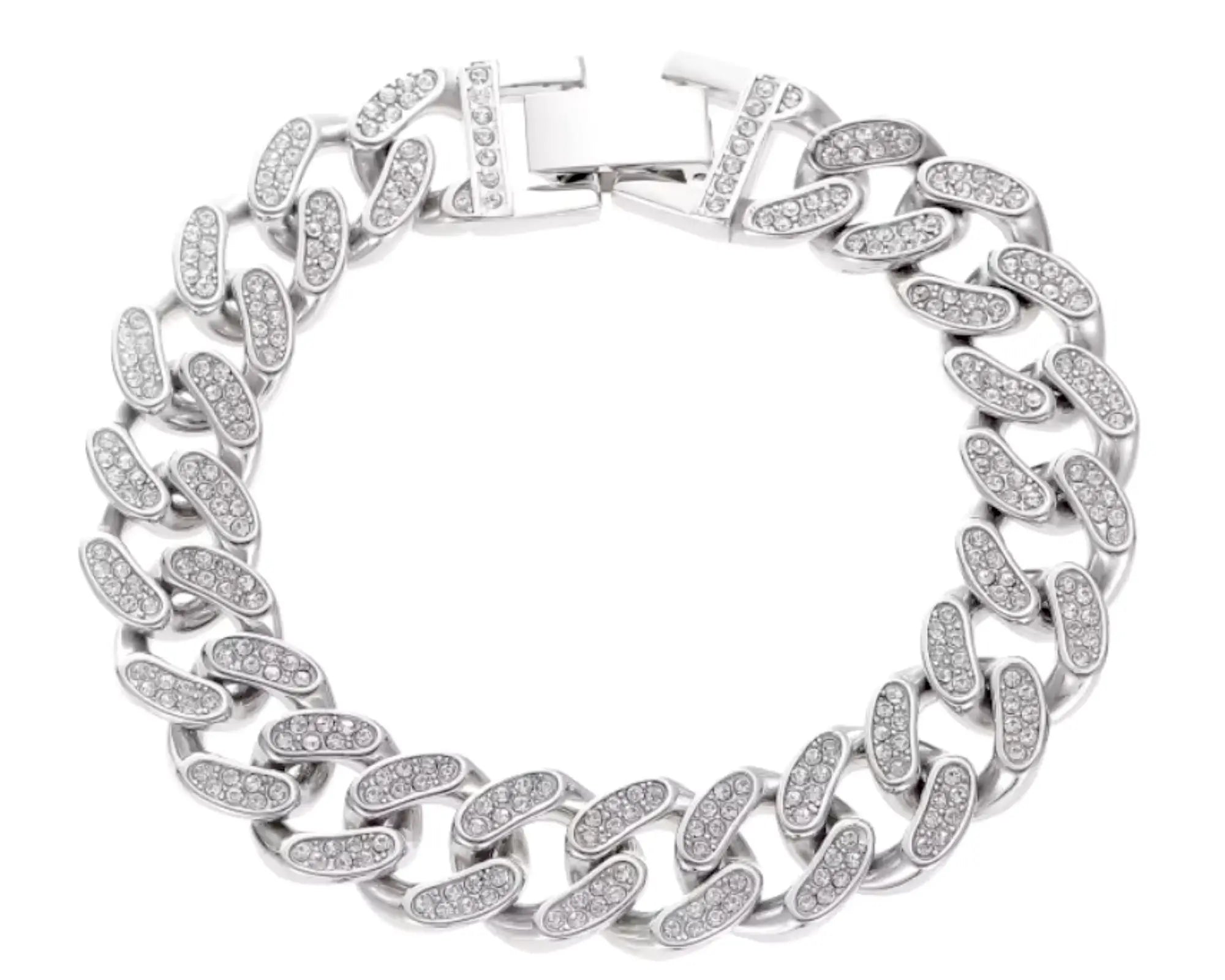 Salve Men Iced Out Cuban Bracelet - Salve