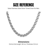 Salve Stainless Steel Silver Wheat Chain for Men