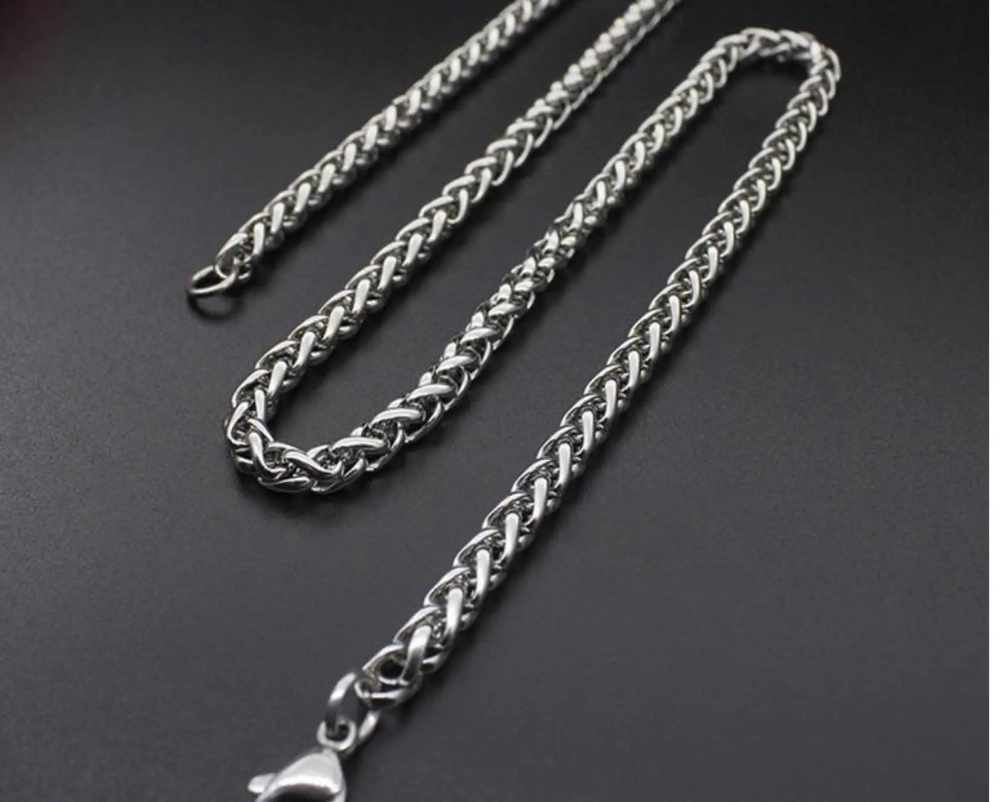 Salve Stainless Steel Silver Wheat Chain for Men - Salve