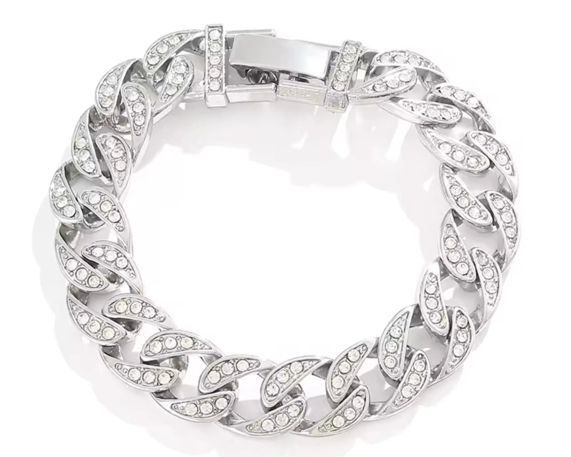 Salve Men Iced Out Cuban Bracelet - Salve