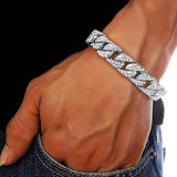 Salve Men Iced Out Cuban Bracelet