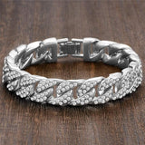 Salve Men Iced Out Cuban Bracelet