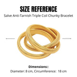 Salve ‘Fancy’ Triple Coil Stainless Steel Bracelet