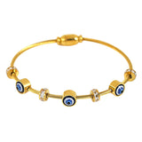 Salve Stainless Steel Evil Eye Gold Magnetic Bracelet for Women