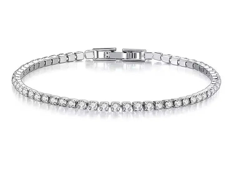 Salve Stainless Steel Silver Zirconia Tennis Bracelet - Salve