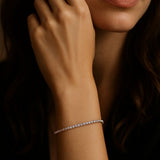 Salve Stainless Steel Silver Zirconia Tennis Bracelet
