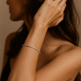Salve Stainless Steel Silver Zirconia Tennis Bracelet