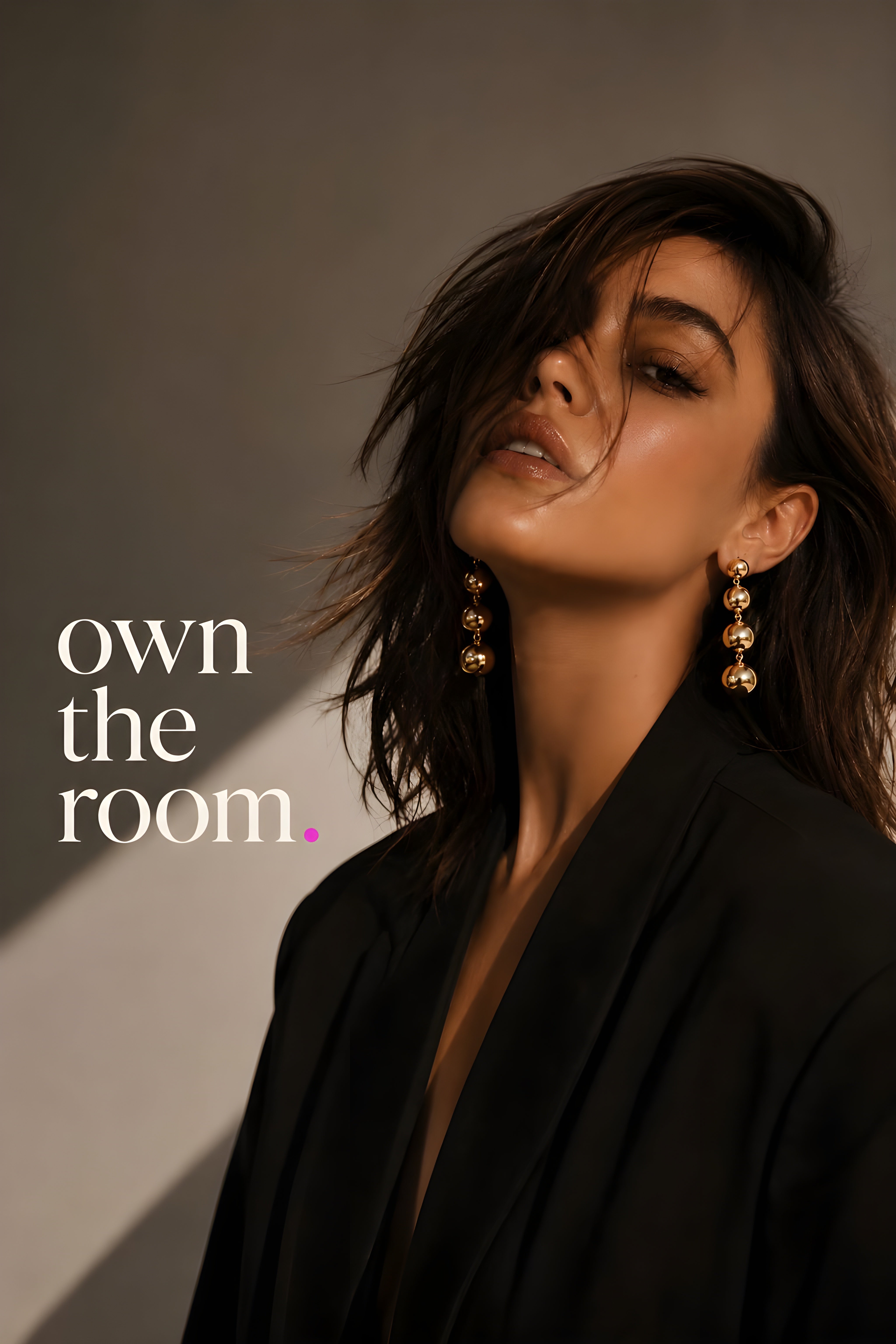 SALVE Chic abstract statement earrings with bold, artistic design featuring geometric shapes in a modern style.