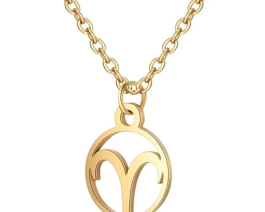 Salve Astrology Zodiac Sign Aries Pendant Necklace - Salve