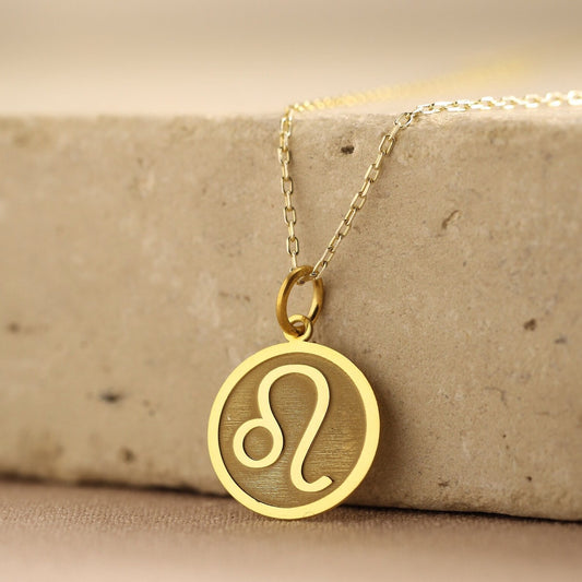 Salve Astrology Astro Chic Zodiac Sign Pendant Chain Gold Necklace - Leo