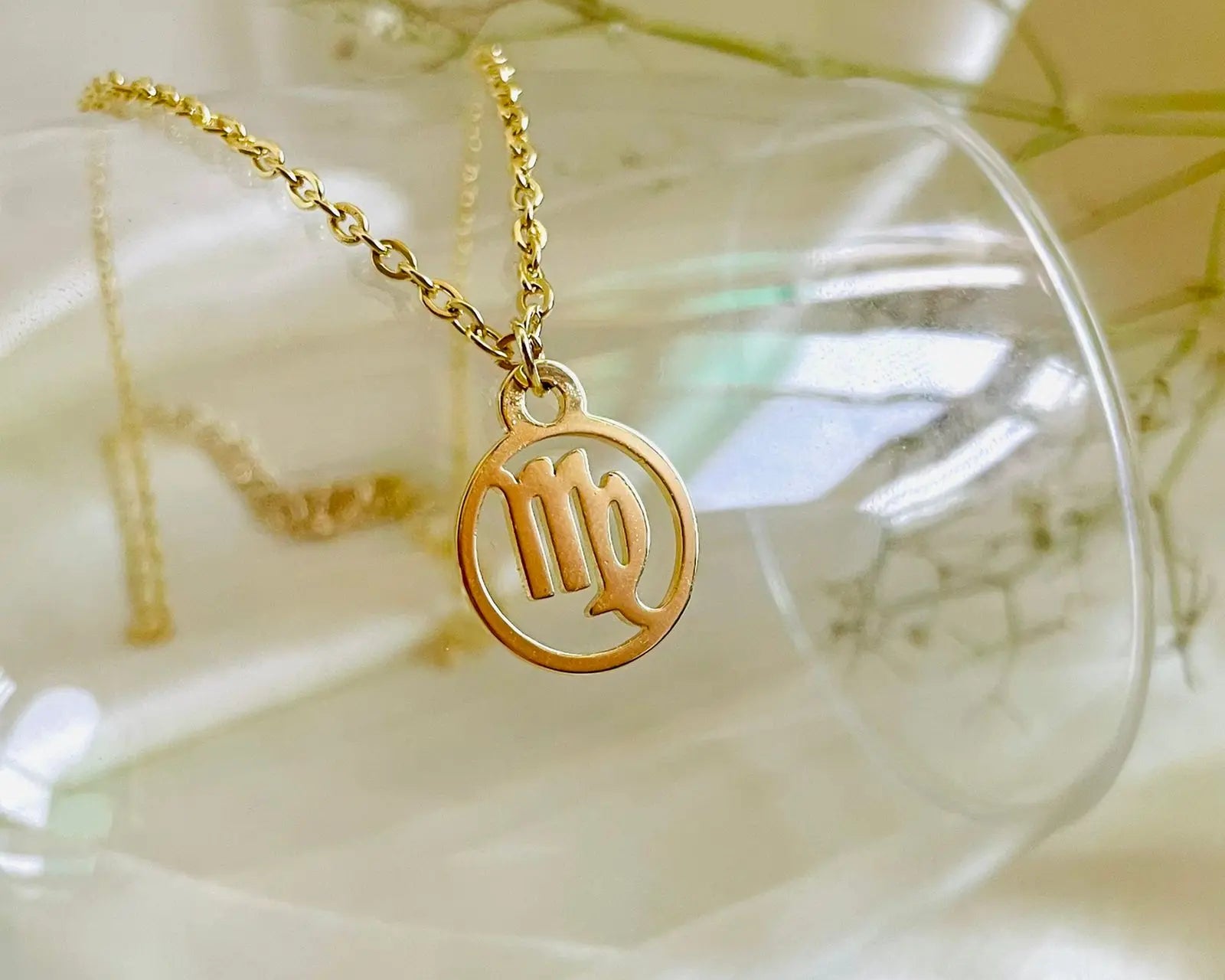 Salve Astrology Astro Chic Zodiac Sign Pendant Chain Gold Necklace - Virgo SALVE