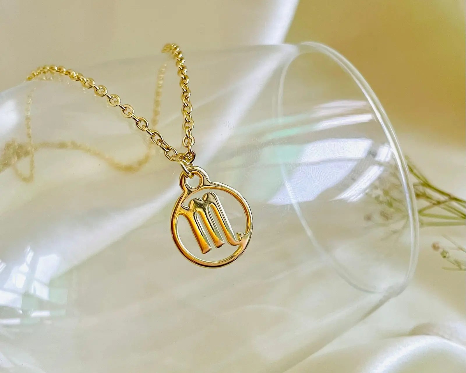 Salve Astrology Astro Chic Zodiac Sign Pendant Chain Gold Necklace - Scorpio SALVE