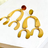 Salve ‘Chaise Rainbows’ Golden Dangler Earrings