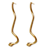 Salve Serpent Gold Contemporary Earrings