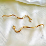 Salve Serpent Gold Contemporary Earrings