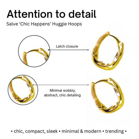 Salve ‘Chic Happens’ Wobbly Minimal Huggie Hoops For Women
