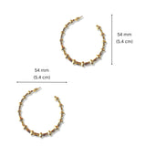 Salve ‘Bigwig’ Textured Door Knocker Gold Hoop Earrings | Chic, Oversized, Statement Open Hoops for Women