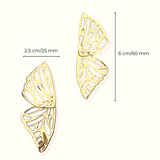 Salve ‘Angel Wings’ Butterfly Wings Dangle Gold Earrings