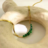 Salve ‘Diana’ Anti-Tarnish Emerald Green Necklace