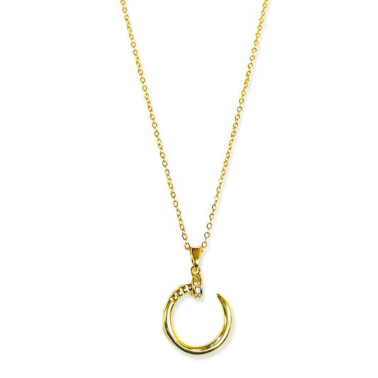 Salve ‘Nail It’ Anti-Tarnish Gold-Toned Pendant Necklace