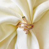 Salve ‘Snake’ Zircon Studded Adjustable Ring