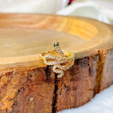 Salve ‘Snake’ Zircon Studded Adjustable Ring