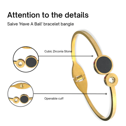 Salve Open Cuff Bracelet Gold Bangle For Women | Stainless Steel, Anti-Tarnish Bracelet
