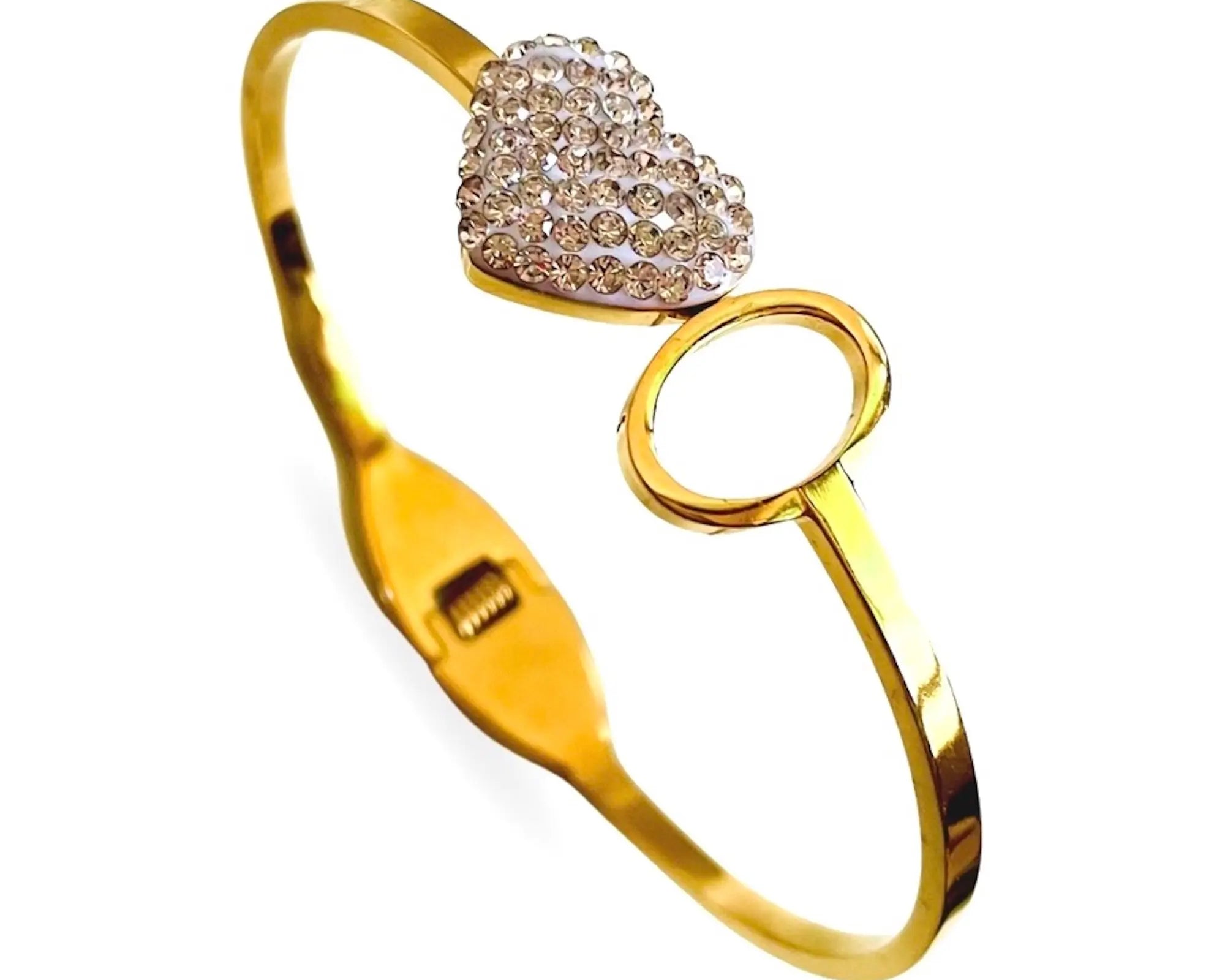 Salve ‘Mi Amor’ Heart Harmony Open Cuff Bangle Bracelet - Salve