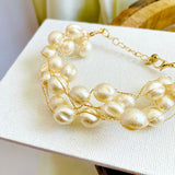 Salve ‘Island Party’ Round Multi-Strand Pearl Bracelet For Women