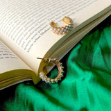 Salve ‘Allure’ Pearl Gold-Toned Hoop Earrings