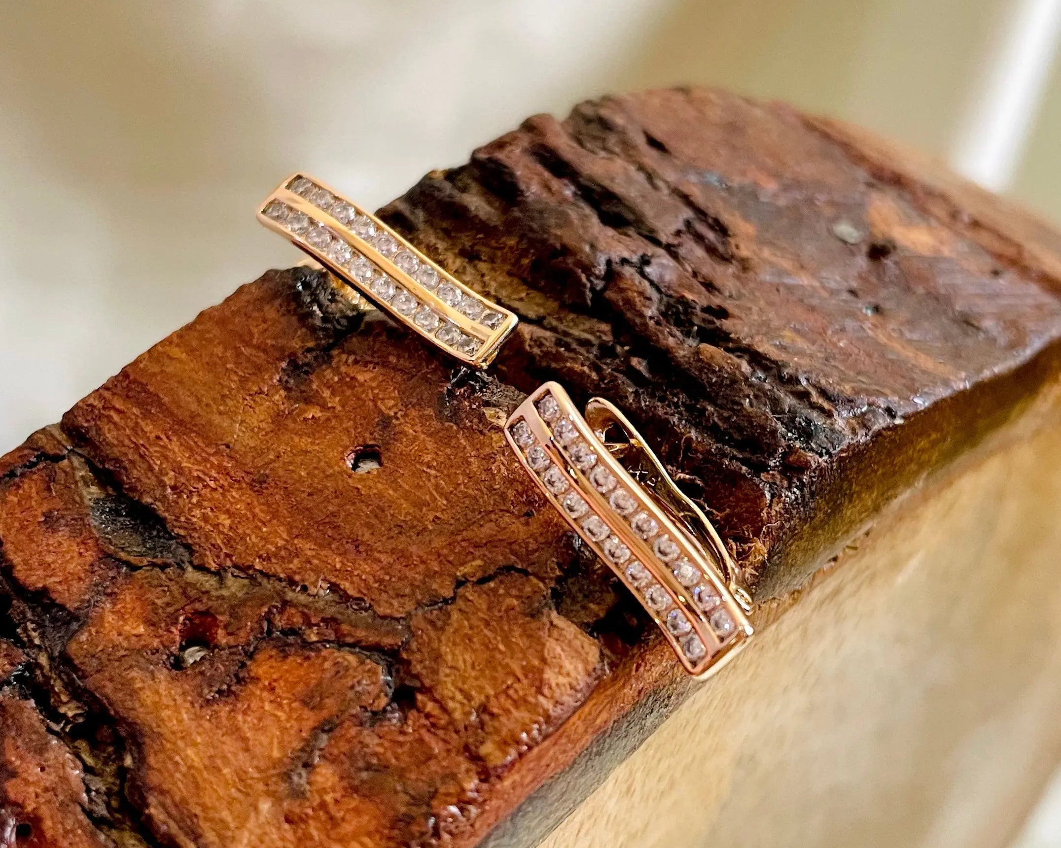 Salve ‘Curvy’ Anti-Tarnish Rectangular Earrings SALVE