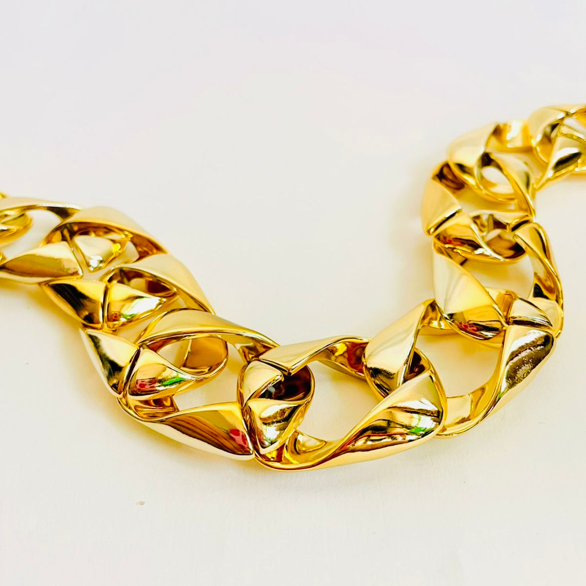 Salve Undaunted Bold Chunky Gold Link Statement Necklace SALVE