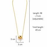 Salve ‘Blessed’ Evil Eye Charm Stainless Steel Pendant Necklace